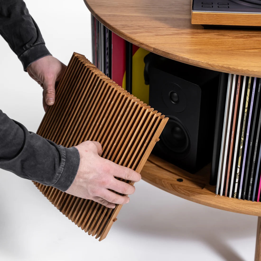 LUNA Lautsprecherabdeckungen für Plattenschrank – 2er-Set