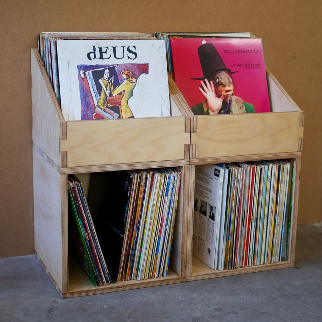 Plyphonic Storage Cube, modulaire platenkast van natuurlijk berkenmultiplex