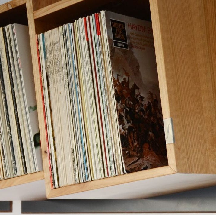 Sinfonic Audio Schallplatten-Wandregal – 2 Fächer