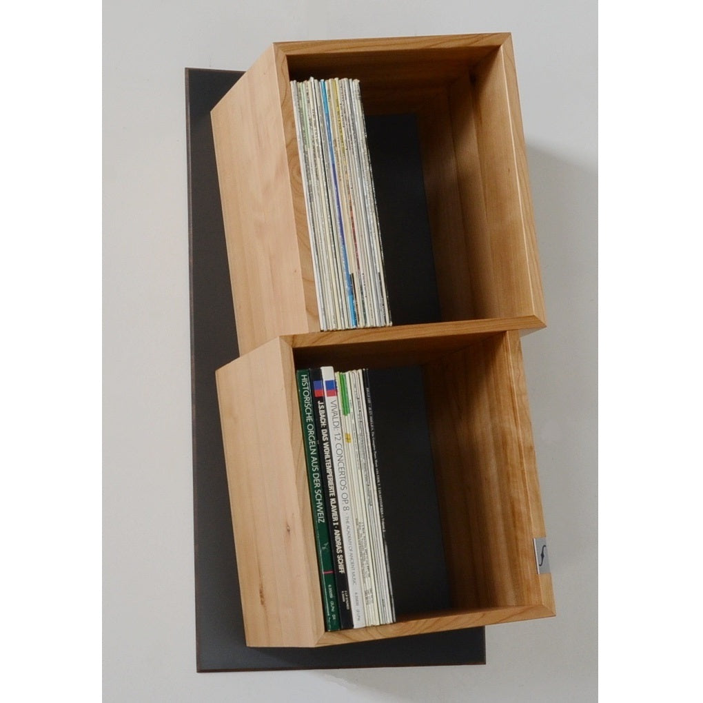 Sinfonic Audio Schallplatten-Wandregal – 2 Fächer
