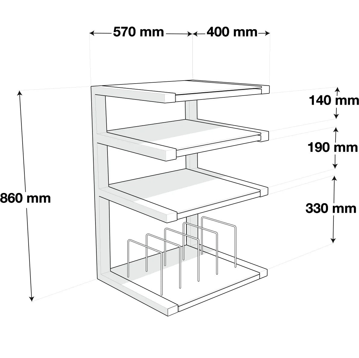 NorStone Esse HiFi Vinyl – HiFi Rack with Record Storage