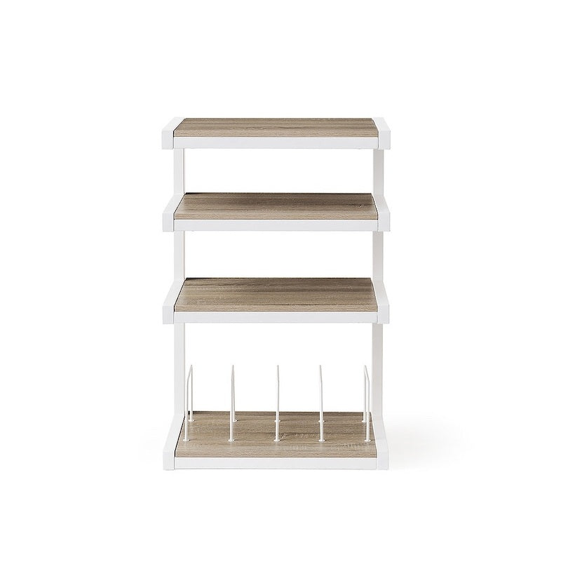 Open constructie van NorStone Esse HiFi Vinyl met verschillende niveaus voor hifi-apparatuur