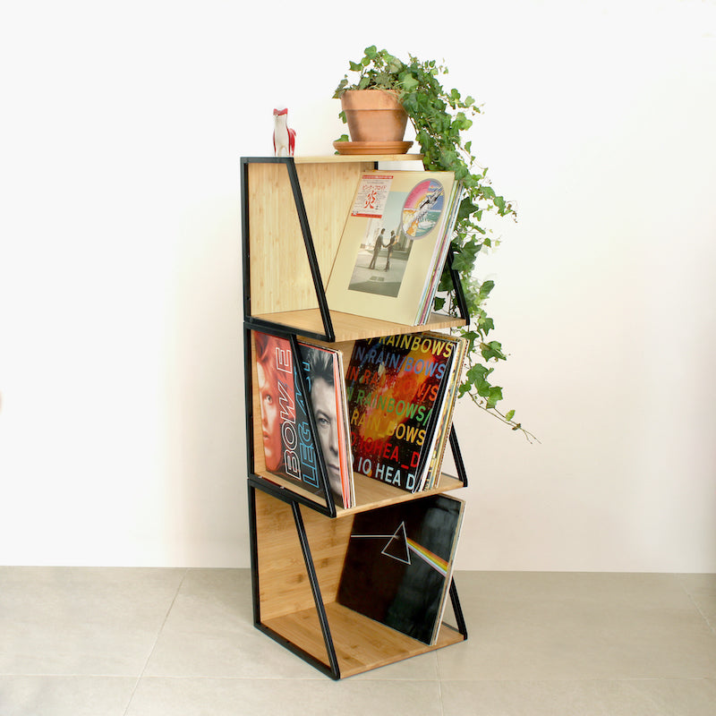 NorStone Vinyl LP Case - Modular Bamboo Record Storage