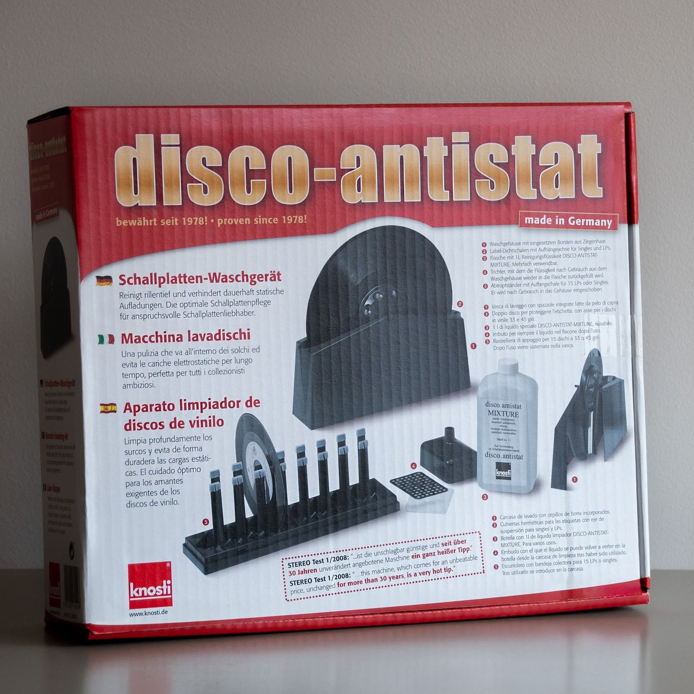 Disco-Antistat Schallplatten-Waschgerät